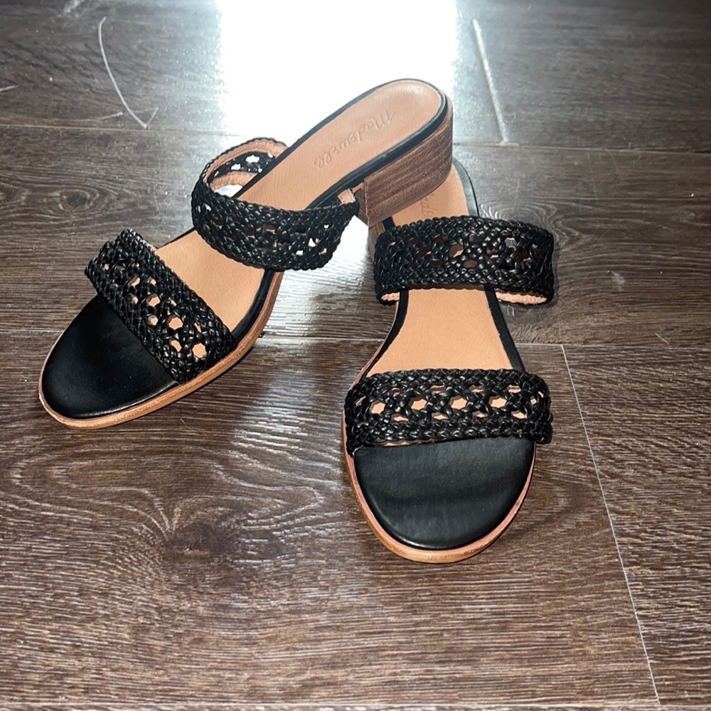 Madewell The Marianna Basketweave Slide Sandal - 8.5